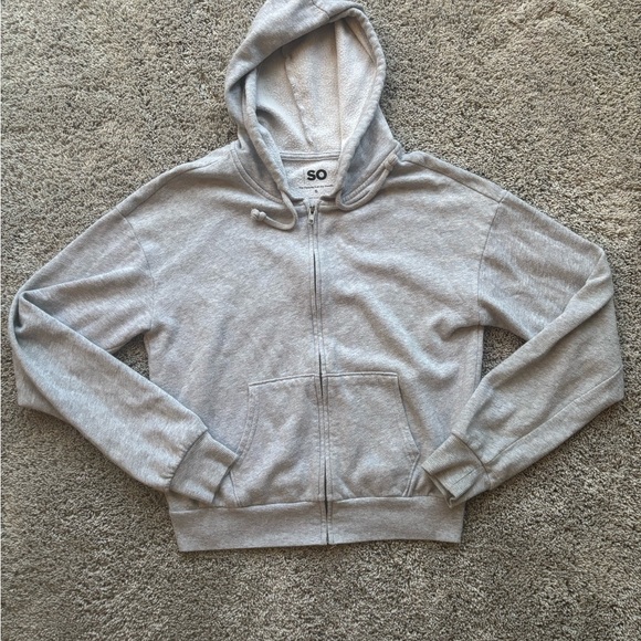 SO Jackets & Blazers - SO Women's Short Full Zip Gray Jacket Size S